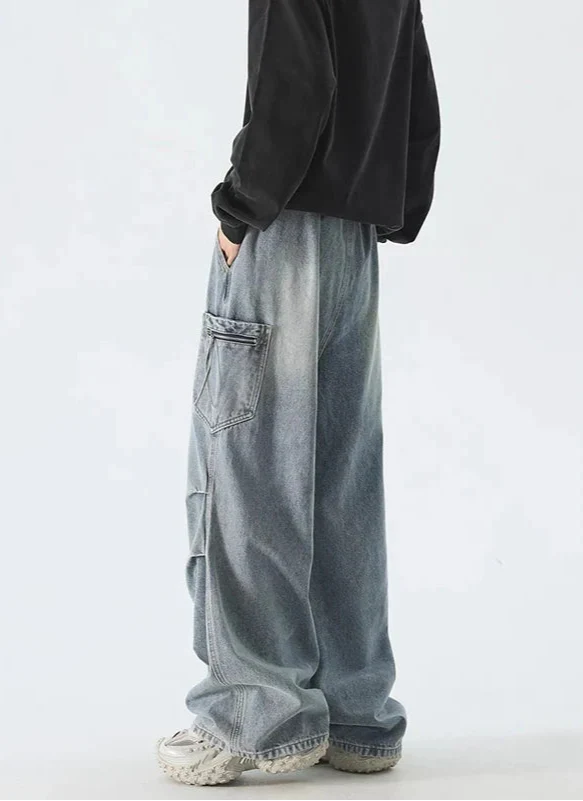 2000s Men's Heritage Sleek Relaxed Denim alternatif görünüm