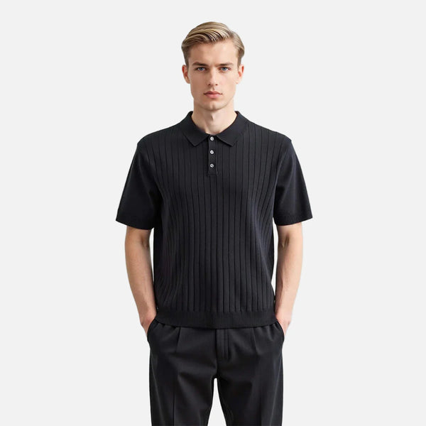 Bright-Days Stars-and-Stripes Style Multi-Stripe Placket-Neck T-Shirt alternatif görünüm
