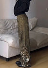 Chic Wild Print Wide Fit Denim