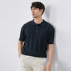 Men's High-End Knitted Laid-Back Business Sport-Collar T-Shirt