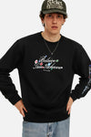 Crewneck Print Gem Soft Long Sleeve T-Shirt