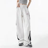Çizgili Bol Kesim Jogger, detay görünüm — Navra Wear