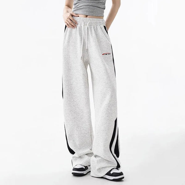 Çizgili Bol Kesim Jogger alternatif görünüm