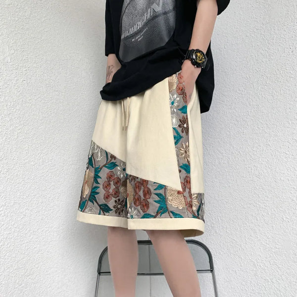 Sakura Street Embroidered Shorts