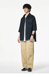 Color Block Günlük Gömlek, kombin görünüm — Navra Wear