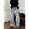 Autumn Metro Blue Woven Pattern Bell Denim