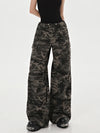 High-Rise Woodland Military Pants