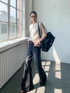 Women Chic Bell Black Bell Leg Denim