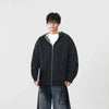 Check Print Relaxed Zip Hoodie