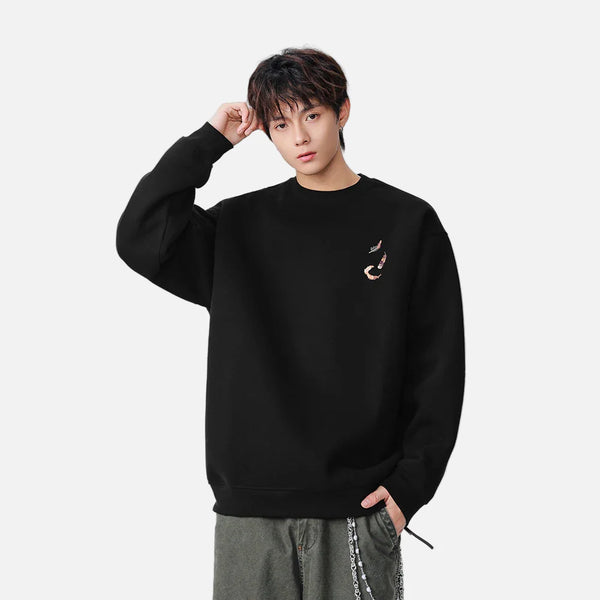 Abstract Flow Y2K Crewneck alternatif görünüm
