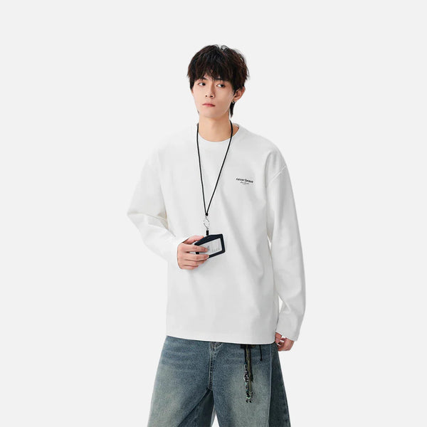 Detail Logo Minimalist Long Sleeve T-Shirt