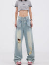 Heritage Cutting High-Rise Bell Leg Denim