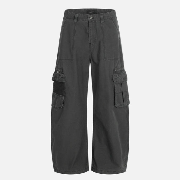 Classic Solid Wide Leg Street Pants alternatif görünüm