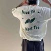 Adjustable Throwback Letter Print Unstructured Fit T-Shirt