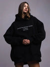 Cozy Oversized Classic Print Fleece Sweatshirt