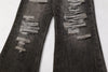 Men Scratch Faded Torn Classic Leg Denim