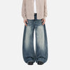 Western Style Rinse High Waisted Curved Denim