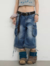 Heritage Cozy Drawstring Utility Denim Shorts