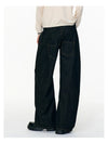 Plain Tone Classic Dark Relaxed Bell Leg Denim