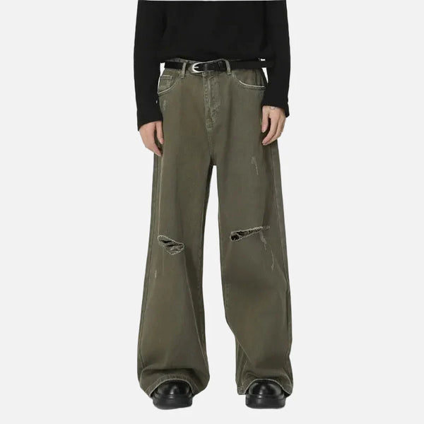 Heritage Green Faded Easy Cut Denim