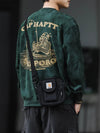 Flag Print Cotton Boxy Sweatshirt