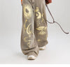 Easy Graphic Print Relaxed Heritage Bell Leg Denim