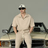 Men Freedom-State Enduring Short-Sleeved Collar-Knit T-Shirt