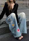 Heritage Bead Stitched Relaxed Denim