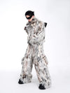 Faux Fur Leopard Oversized Trousers