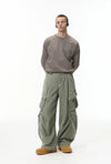 Metro Crinkle Design Street Flare Leg Pants