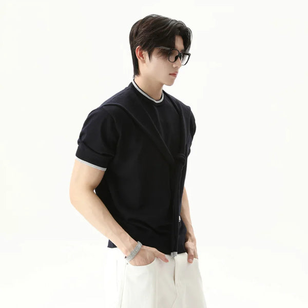 Flexible Pure-Hue Color Round Neck Weekend T-Shirt alternatif görünüm