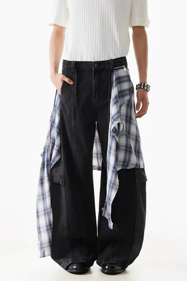 Modern Mosaic Banana Urban Beat Bell Leg Denim alternatif görünüm