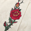 Rose Stitch Embroidered Womens Top