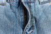 Modern Faded Flower Banana Bell Leg Denim