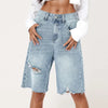Fringe Rise Women's Denim Shorts