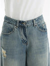 Summer Rinse Broken Hole Denim Shorts