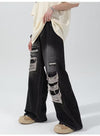 Vintage Wide Leg Pantolon, yakın çekim — Navra Wear
