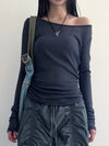 Curated Bandage Backless Long Sleeve T-Shirt