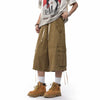 Metro Easy Cut Utility Wide Leg Denim Shorts