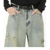 Colorful Ombre Faded Wide Leg Denim Shorts