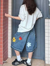 Petal Sheath High-Rise Denim Shorts