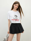 Women Classic-Wash Cooling Bloom Print Easy-Fit Fit T-Shirt