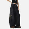 Metro Dark Blue 2000s Wash Bell Leg Utility Denim