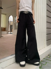 Button Decon Wide-Leg