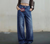 Mid Waist Multipocket Bell Leg Denim