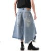 High-Quality Irregular Hole Denim Shorts