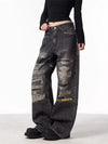 Heritage Streetware Black Torn Relaxed Denim