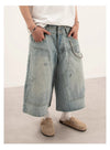 Blown Wide Street Denim Shorts