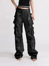 Zip High-Rise Leather Baggy