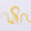 Digital-Age Python Bloom Illustrated Patterned Cotton T-Shirt